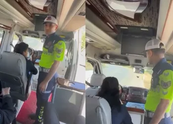 Bursa’da yolcu minibüsüne trafik denetimi