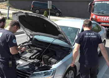 Bursa’da yavru kedi, trafiği kilitledi
