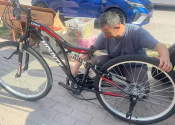 Nilüfer’de seyyar bisikletçi hizmeti