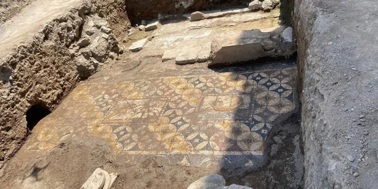 Arkeologlar İznik’te ortaya çıkan dev mozaiğin motiflerini araştırıyor
