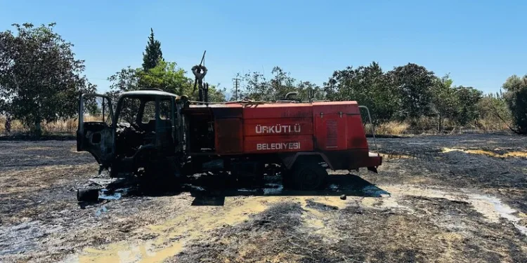 İzmarit önce otları, sonra ahırı yaktı