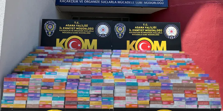 Adana’da 4 milyon lira değerinde kaçak sigara ele geçirildi