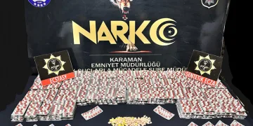 Karaman’da 6 bin 74 adet uyuşturucu hap ele geçirildi