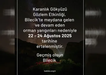Harmankaya Kanyonu Karanlık Gökyüzü Gözlem etkinliği ertelendi