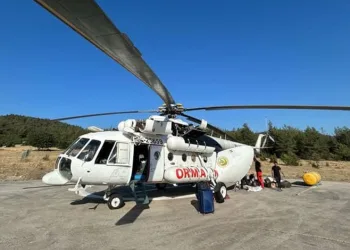 Orhaneli’de yangın helikopteri göreve başladı