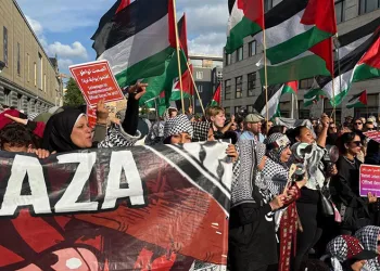 Berlin’de Gazze protestosu