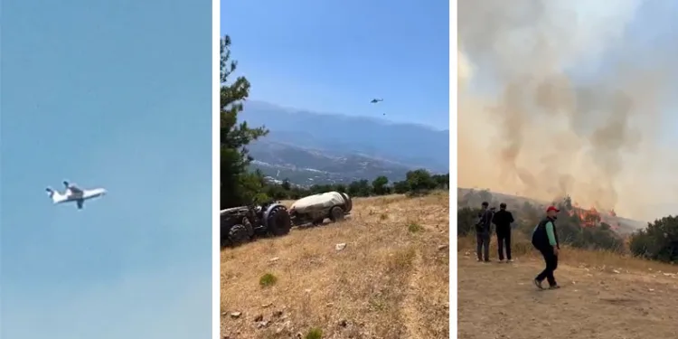 Bursa Gürsu’daki Yangına Hava Gücü Takviyesi: 5 Uçak, 4 Helikopter Seferber Oldu
