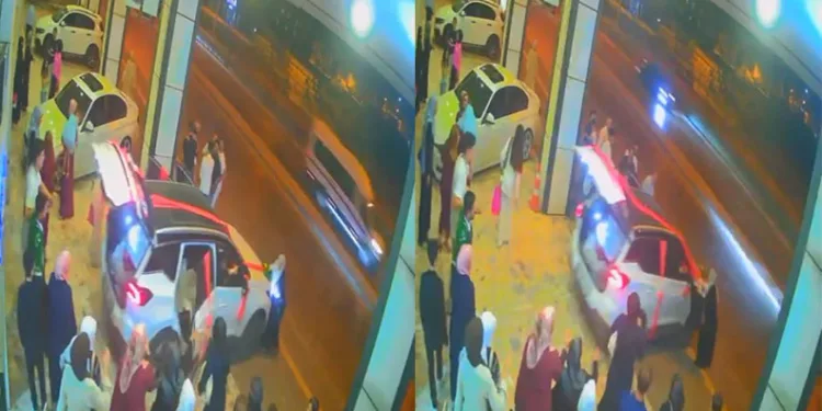 Gelini alan araba damatsız böyle harekete geçti, kazada gelin ölümden döndü