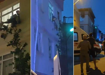 Bursa’da pencereden atlamaya çalışınca müdahale edildi