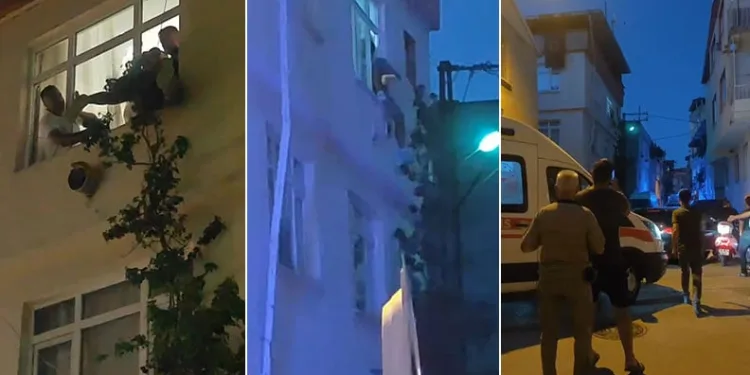 Bursa’da pencereden atlamaya çalışınca müdahale edildi