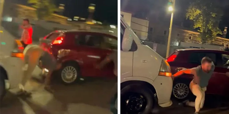 Bursa’da dehşet anları: Yol verme yüzünden araçla ezmeye kalktı