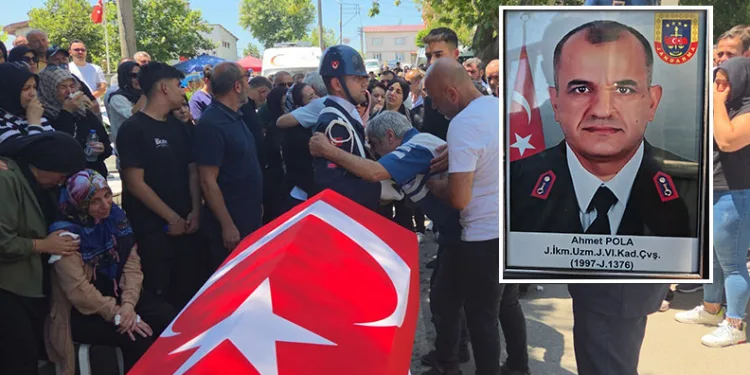 Kansere yenik düşen uzman jandarma son yolculuğuna uğurlandı