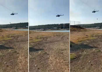 Yangına müdahale eden jandarma pilotundan büyük ustalık