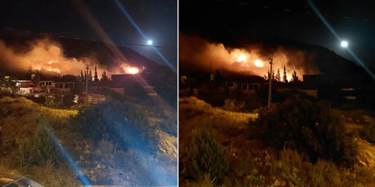Evlilik teklifinde atılan havai fişekler yangınına sebep oldu