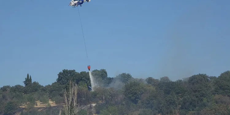 Çanakkale’de tarım arazilerinde çıkan yangın kontrol altına alındı