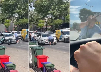 Bursa’da yol verme tartışması: Sileceği kırıp cama yumruk attı