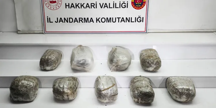 Hakkari’de 14 kilo skunk maddesi ele geçirildi