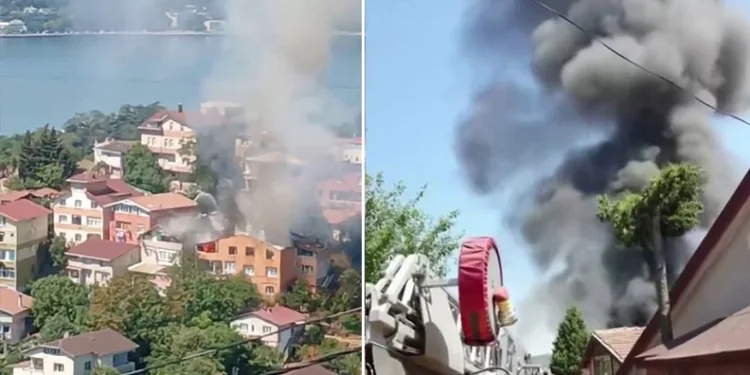 Beykoz’da korkutan yangın: Binada mahsur kalan 4 kişi kurtarıldı