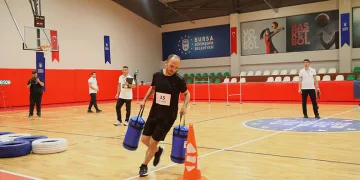 Zabıta olmak için parkurda ter döktüler