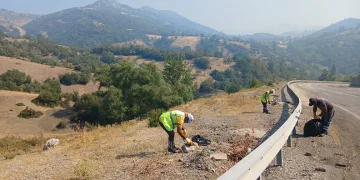 Büyükşehir’den yangın bölgelerinde çevre temizliği