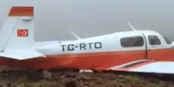 Rize’de düşen uçağa ilk ulaşılma anının görüntüsü ortaya çıktı
