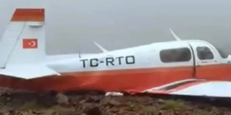 Rize’de düşen uçağa ilk ulaşılma anının görüntüsü ortaya çıktı