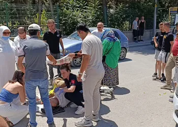 Bursa’da otomobilin çarptığı bisikletli yaralandı