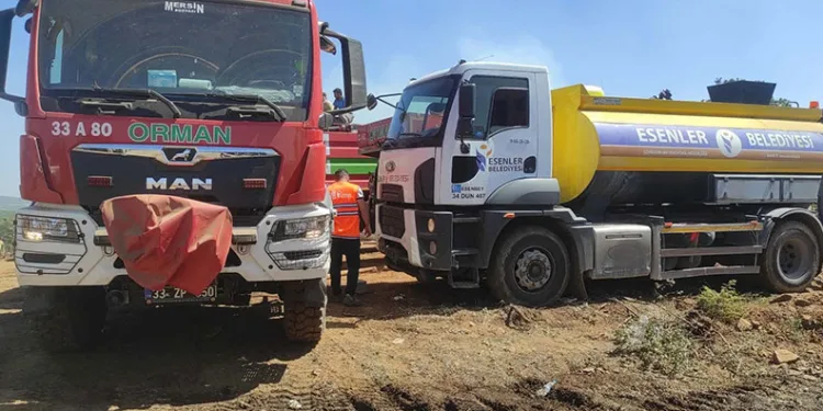 Sıcaktan bunaldı yavru kangal ile aynı varilin içinde serinledi
