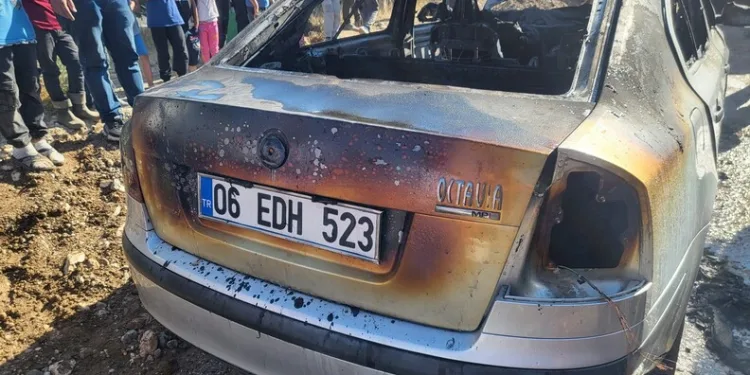 Balya yapan çiftçi anız yangınını fark etti: 5 dekar alan kül oldu