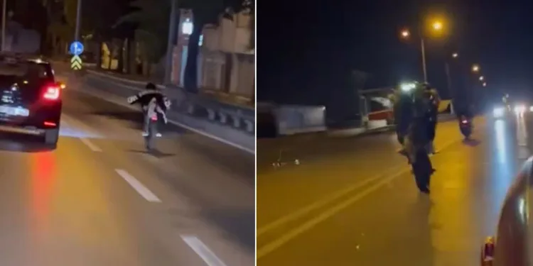Bursa trafiğinde tehlikeli görüntüler