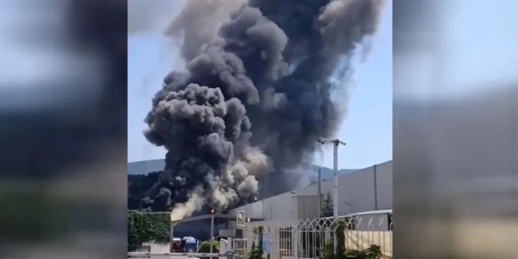 Bursa’da fabrika yangını