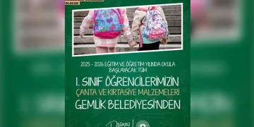 Gemlik Belediyesi’nden Öğrencilere Çanta ve Kırtasiye Desteği