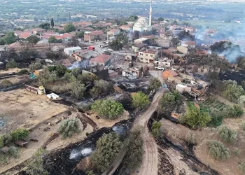 Çanakkale’de orman yangını: Köyler tahliye edildi, evler kül oldu