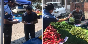 Karacabey’de polis dolandırıcılığa karşı broşür dağıttı