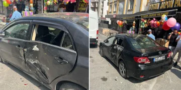 Vinç kaydı, iki torunuyla otomobilin altında kaldı
