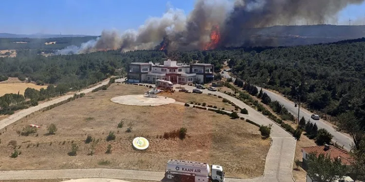 Çanakkale’de yine orman yangını! Tahliyeler başladı
