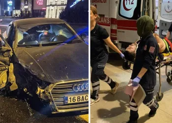 Bursa’da otomobil motosiklete çarptı: 2 yaralı