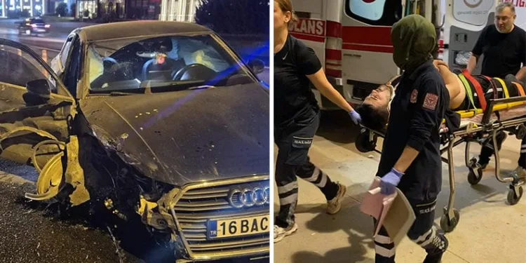 Bursa’da otomobil motosiklete çarptı: 2 yaralı