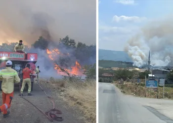 Bursa Nilüfer Başköy’de yangın çıktı