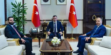 Cumhurbaşkanı Yardımcısı Yılmaz, Suriye İçişleri Bakanı Hattab’ı kabul etti