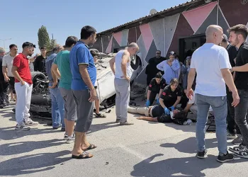 Bursa’da spiralle bacağını kesen işçi hastaneye kaldırıldı