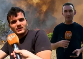Line TV yangının merkezindeydi: Müdahale anbean görüntülendi
