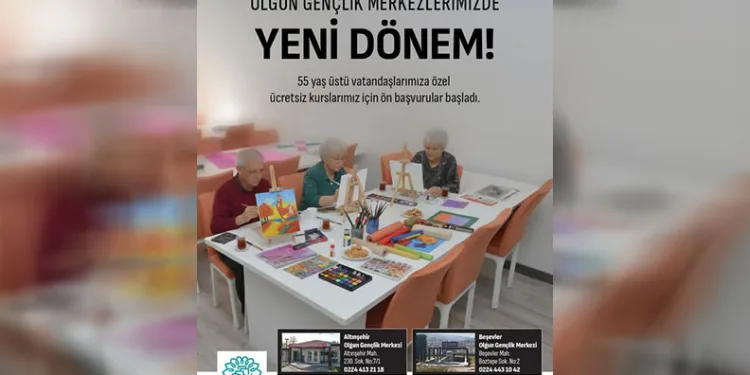 Nilüfer’de 55 yaş üstüne ücretsiz kurs fırsatı