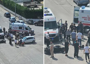Bursa’da otomobil ile çarpışan motosikletteki çift yaralandı
