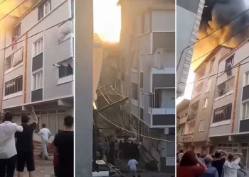 Bursa’da yangın: Torununu kurtarmak için balkondan attı