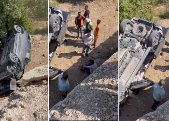 Bursa’da kamyonetiyle tarlaya uçtu