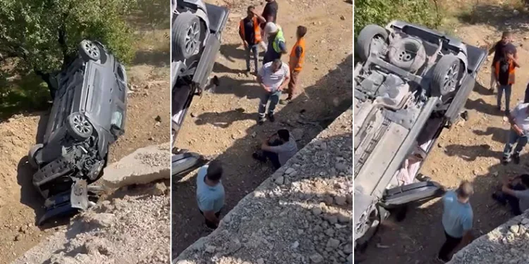 Bursa’da kamyonetiyle tarlaya uçtu