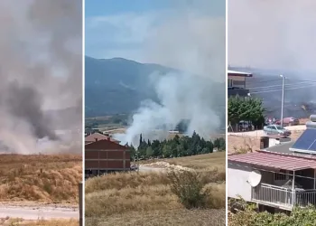 İnegöl’de anız yangını