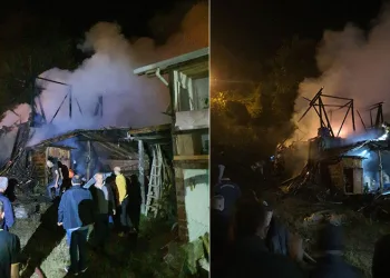 Bursa’da çıkan yangında samanlık kullanılamaz hale geldi