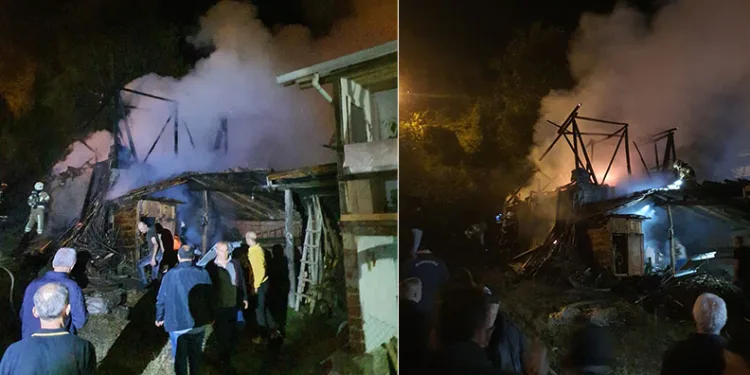 Bursa’da çıkan yangında samanlık kullanılamaz hale geldi